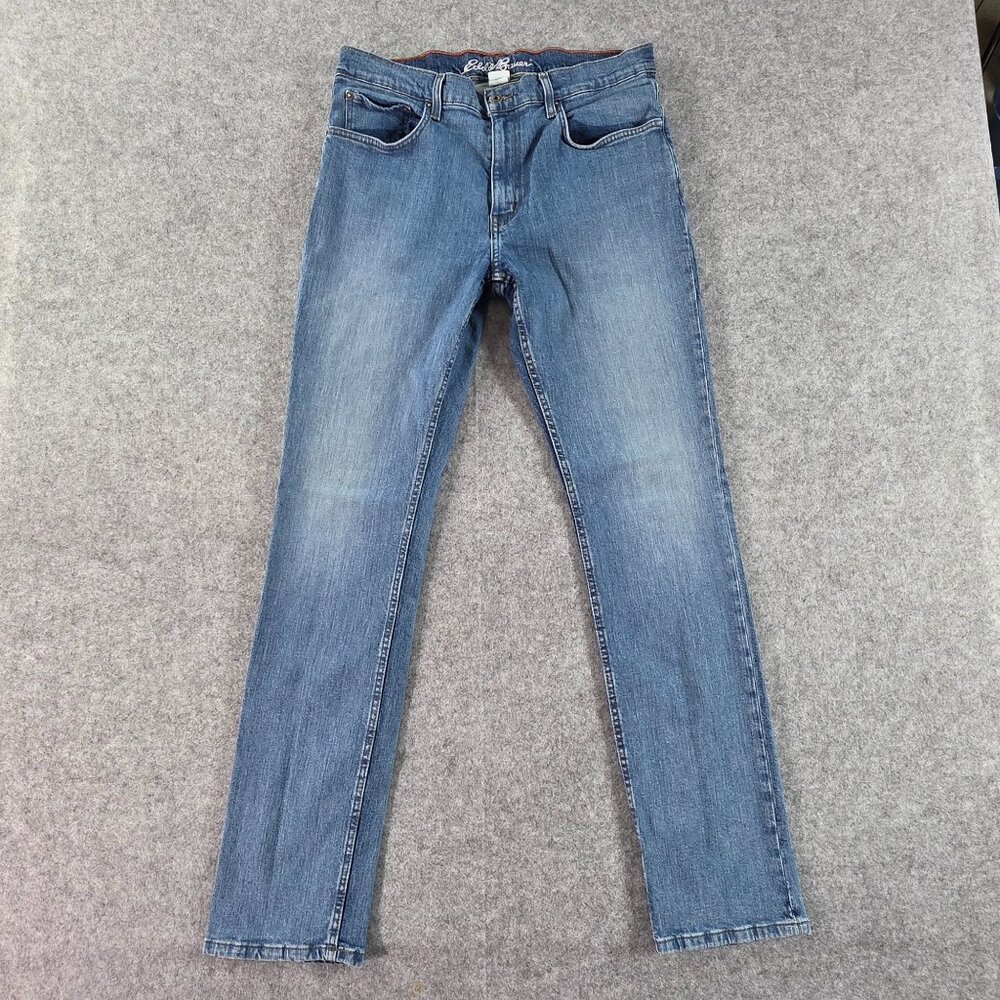 Eddie Bauer Slim Fit Men's Jeans 35x34 Light Wash Stretch